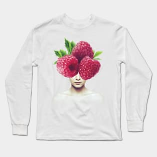 Raspberry head portrait Long Sleeve T-Shirt